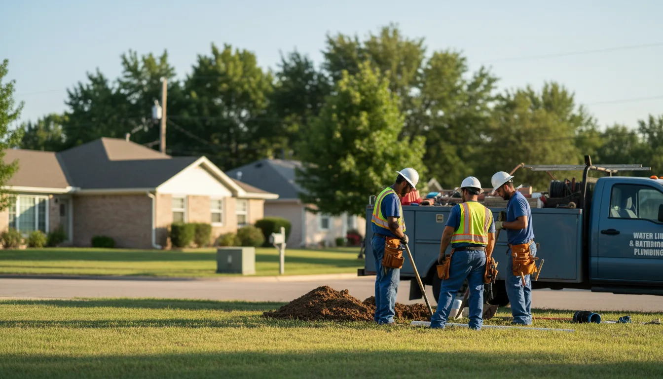 Residential water line and bathroom plumbing service in Mcgrady, NC